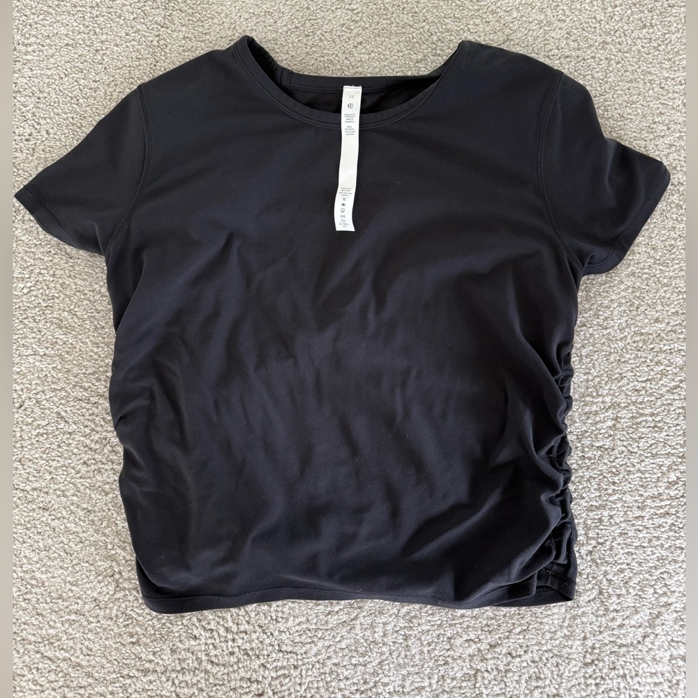 Lululemon - all it takes short sleeve shirt Nulu, size 10, black - Picture 4 of 7